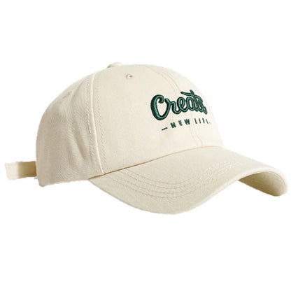 Fashion Letter Embroidery Hole Sunscreen Baseball Cap