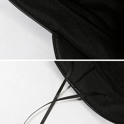 British Style Berets Visor Pu Leather Flat Top Hat