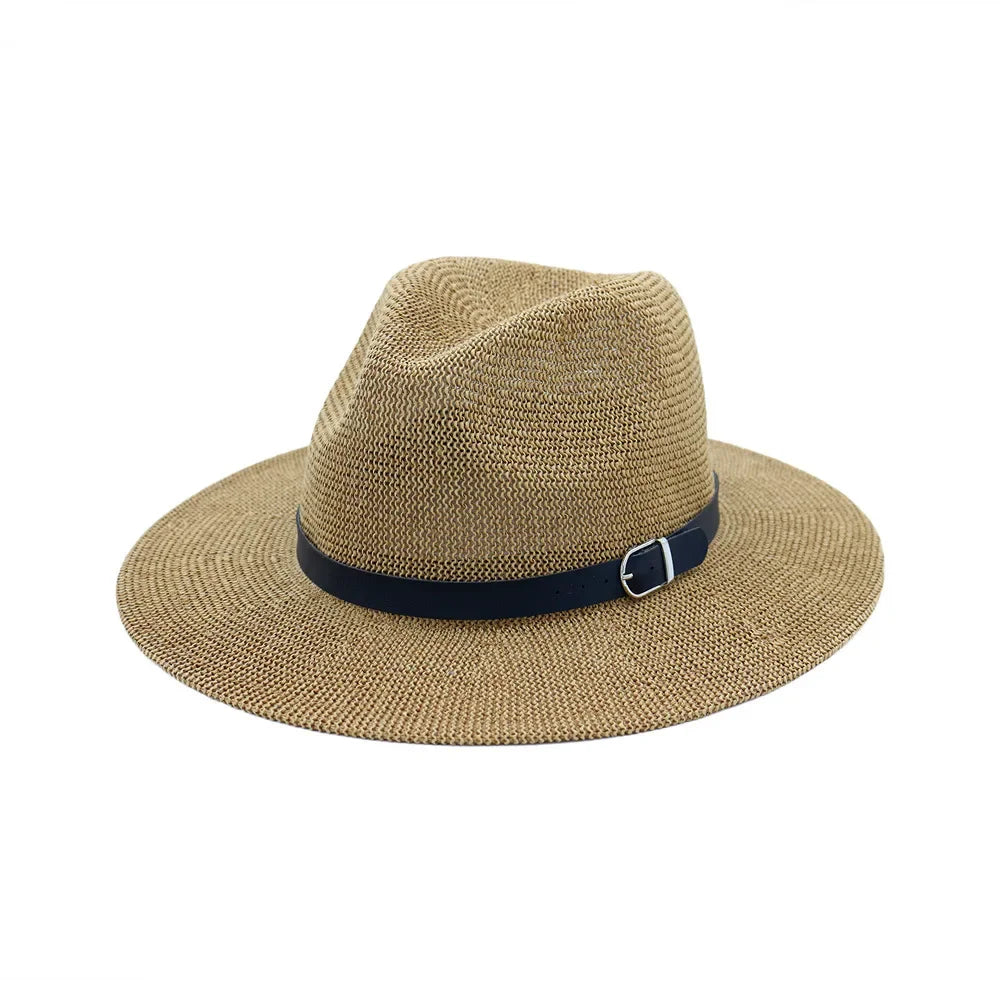 Navy Blue Beach Straw Hat Women Men