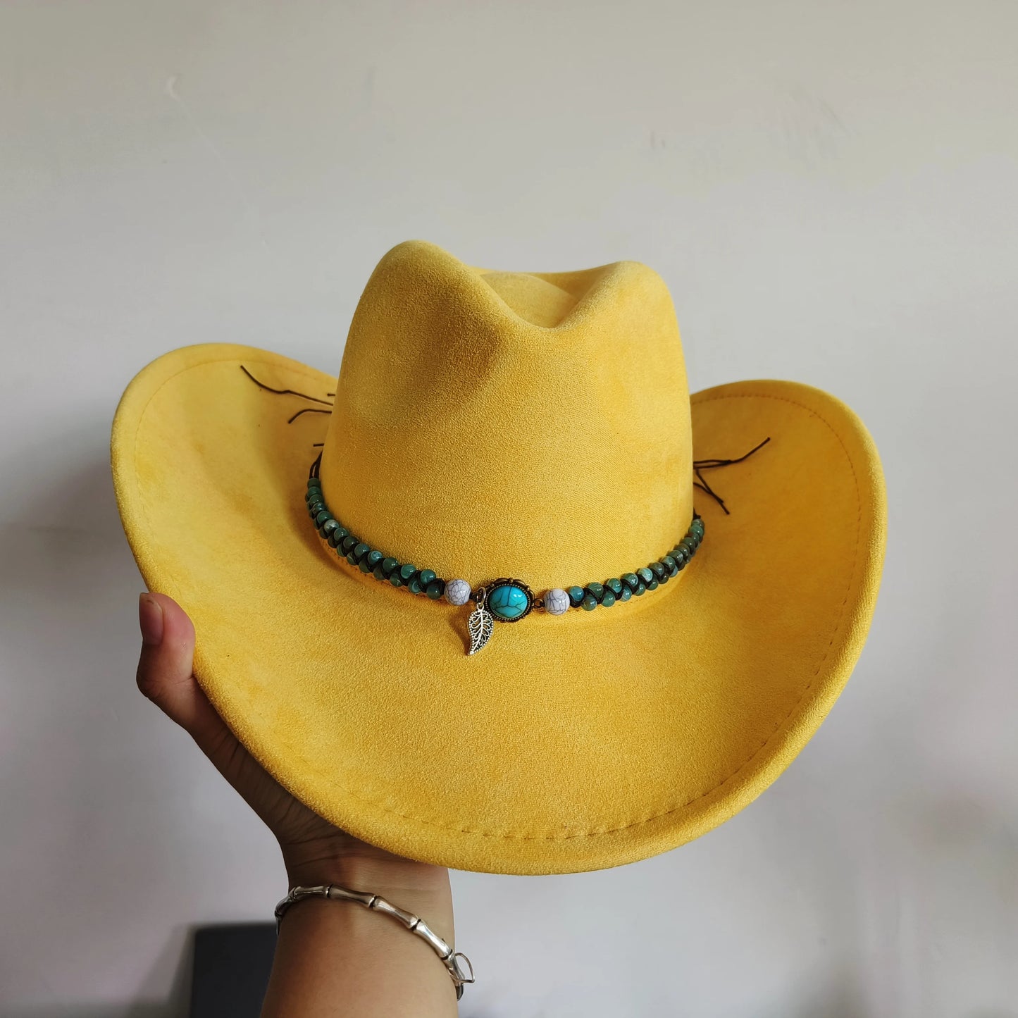 New Western Cowboy Hat Men Suede Hat Wide Brim Cowboy Hat Knight Hat