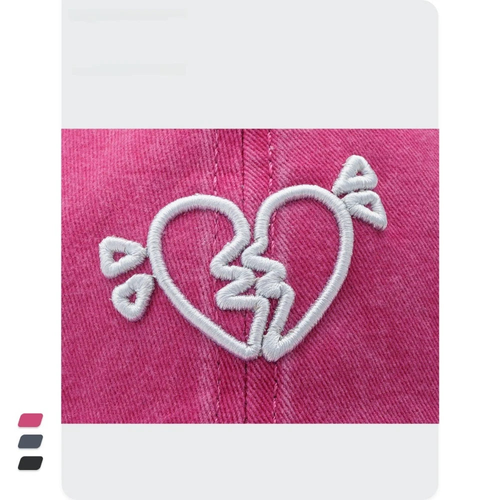 Cute Cotton Love Heart Baseball Cap