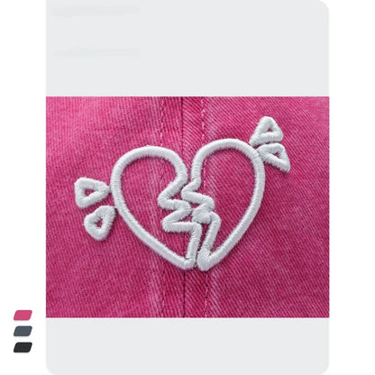 Cute Cotton Love Heart Baseball Cap