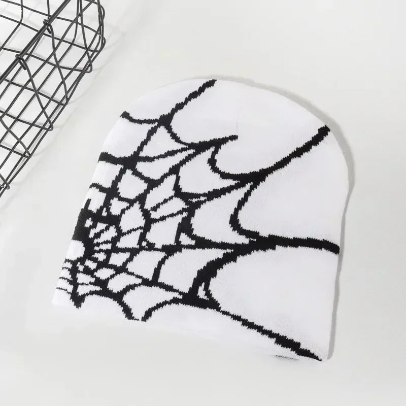 Knitting Spider Web Design Hat Skullies Beanies