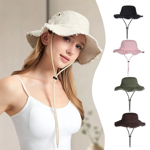 Custom Large Head Bucket Hat Outdoor Sun Hat