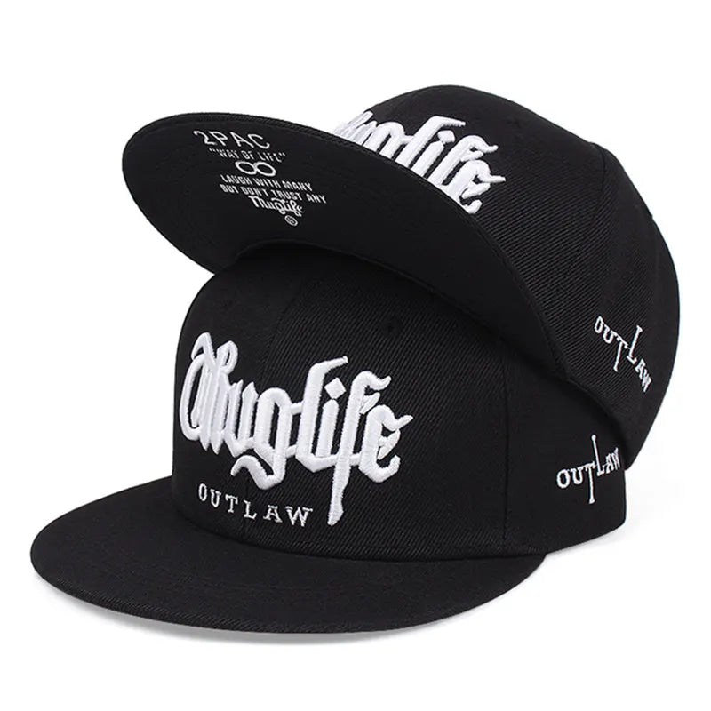 Fashion Fastball Cap Thuglife Embroidery Hiphop Baseball Cap