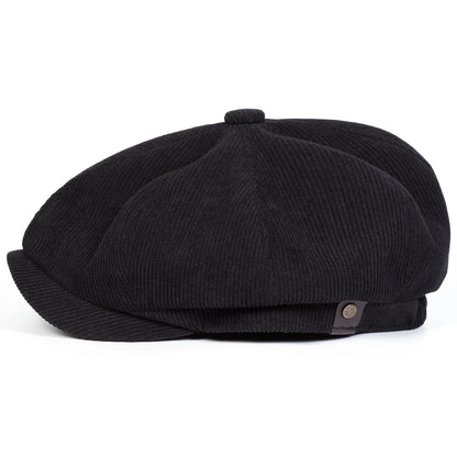 Unisex Corduroy Newsboy Caps Men British Painters Hats