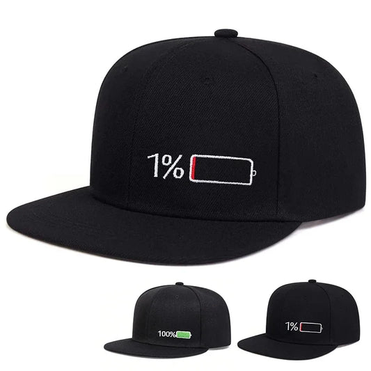 Unisex Battery Embroidery Hip-hop Hats Spring Autumn