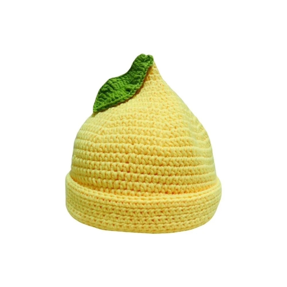 Lemon Creative Knitted Fruit Hat Warm Thick Strawberry Pullover Cap