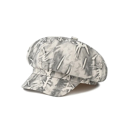 American Retro Camouflage Octagonal Hat Women