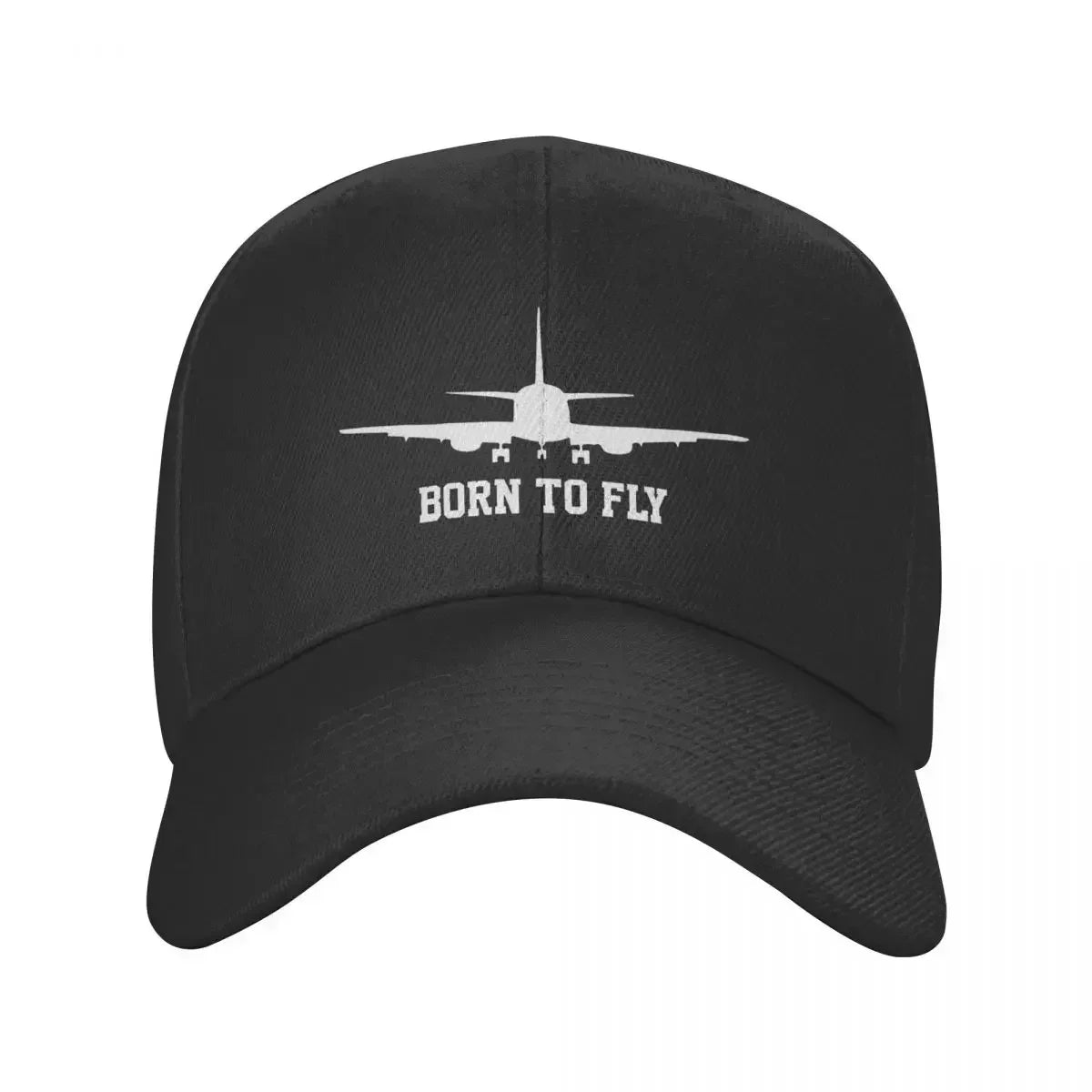 Born To Fly Airplane Baseball Cap Outdoor Women Men's