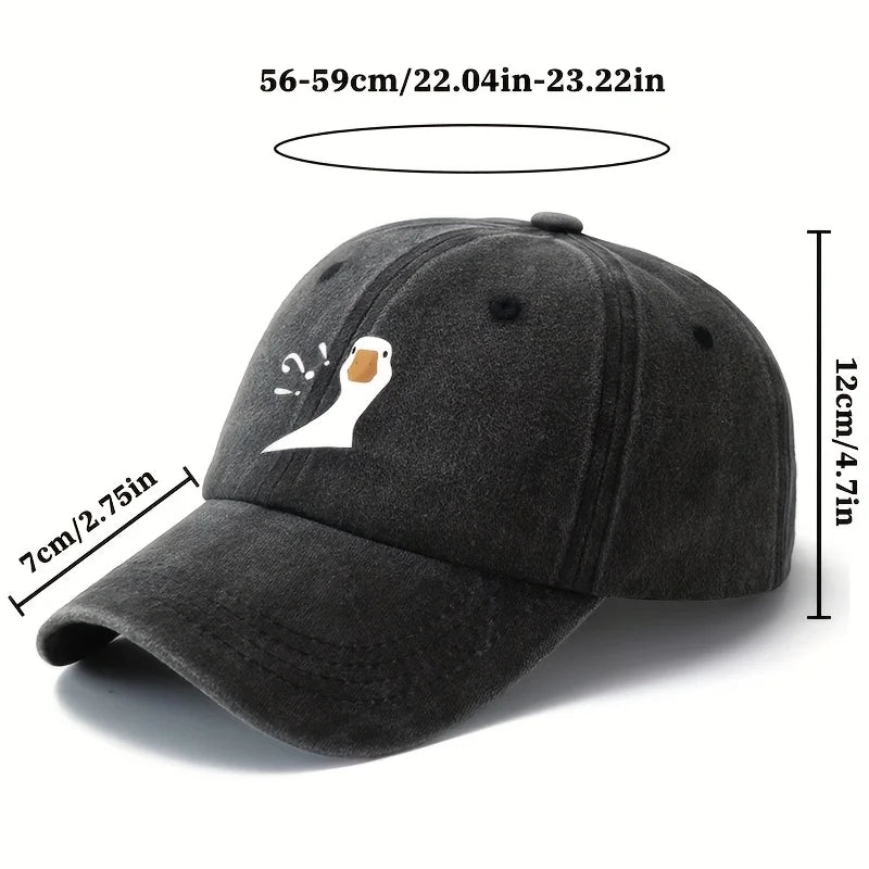 Cute Duck Pattern Printed Baseball Hat Outdoor Sunscreen Sports Leisure Travel