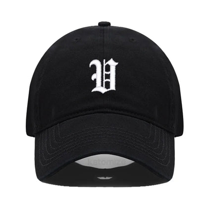 Old English Letter A-Z Embroider Baseball Cap For Men Women