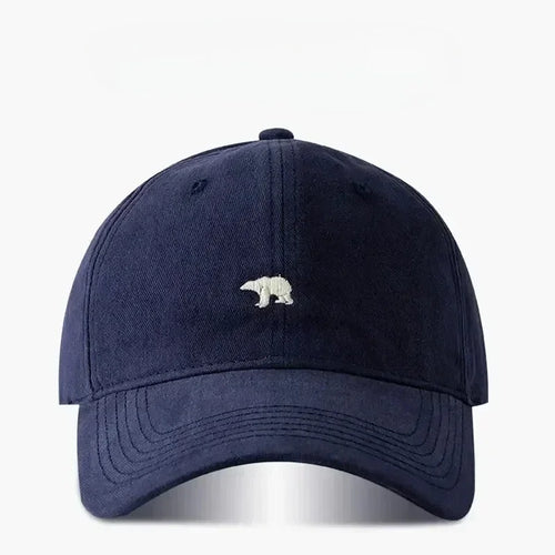 Big Head Baseball Cap Embroidery Polar Bear XL Size Sun Visor Cap