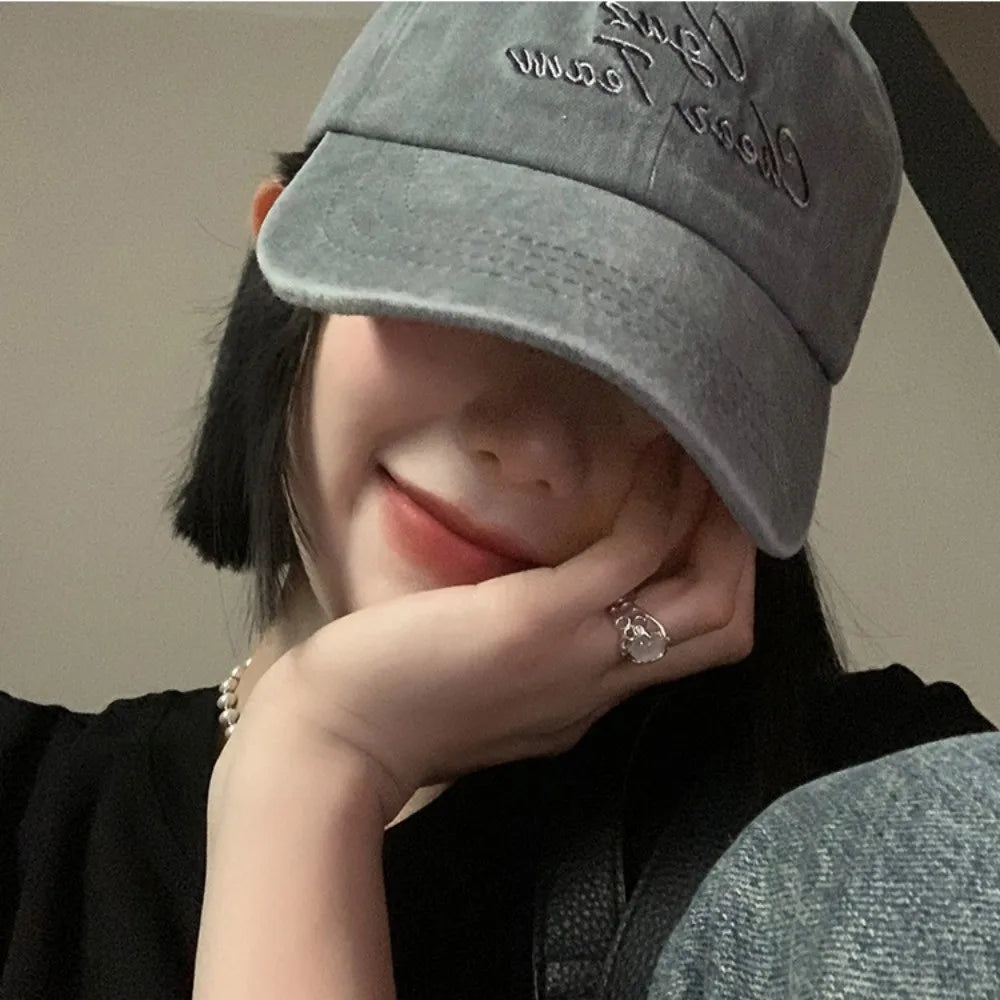 New Letter Embroidery Baseball Caps Breathable Adjustable