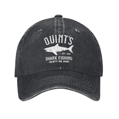 Fashion Quint's Shark Fishing Baseball Caps