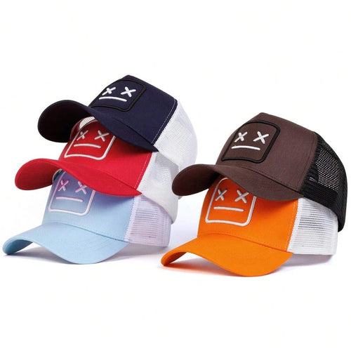 Unisex XX Crying Face Embroidery Baseball Net Caps Hip Hop Cap Spring Summer