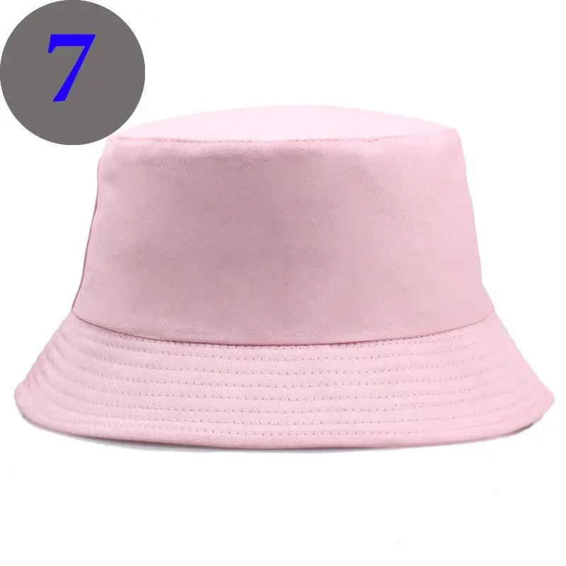 Unisexe Reversible Bucket Hats Man Women Cotton Fisherman Cap Girl Boy