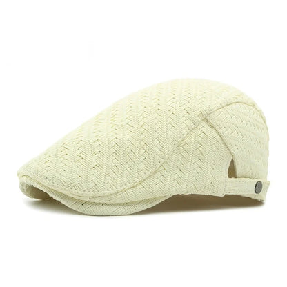 Men's Straw Beret Spring/Summer Sun Protection Hat
