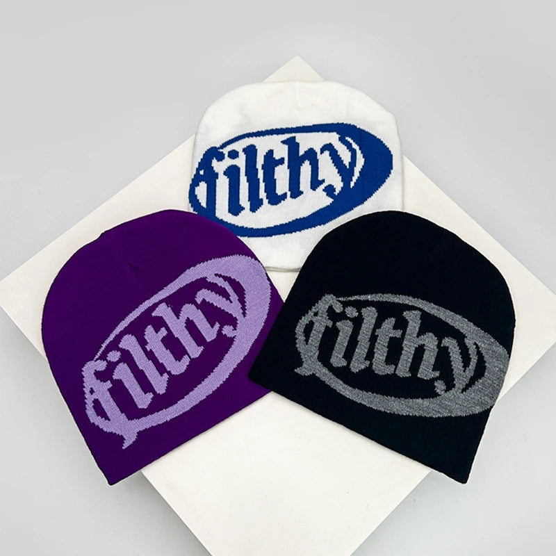 Autumn And Winter New Unisex European Style Letter Knitted Hats