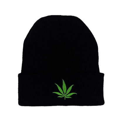 Winter Hat Maple Leaf Embroidered Weed Men And Women