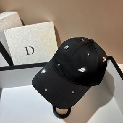 French Parisian Niche Luxury Rhinestone Trend Baseball Cap