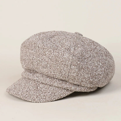 Wool Blended Newsboy Cap British Style Beret Hats