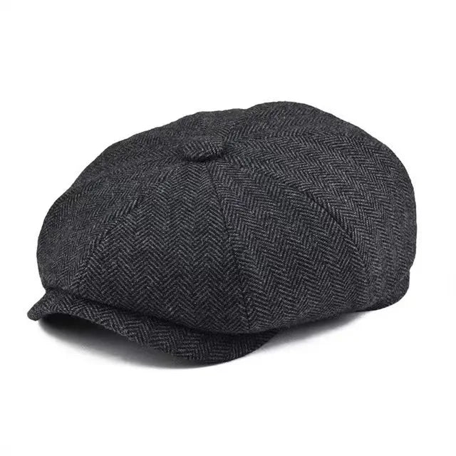 Men Women Octagonal Beret Caps 8 Panels Newsboy Hats