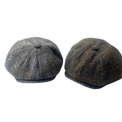 Wool Tweed Newsboy Cap British Gatsby Cap
