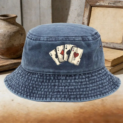 Vintage Washed Cotton Bucket Hat Retro Hip Hop Fisherman Cap