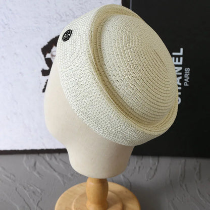 Vintage Spring Summer Pillbox Hat Hard Top Hat Women Fashion Berets