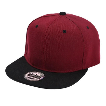 Color-Blocked Flat-Brim Baseball Cap Versatile Sunshade And Sun Protection Hat