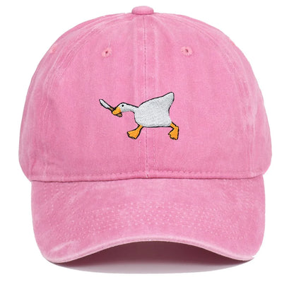 Fashion Embroidery Goose White Goose Baseball Cap