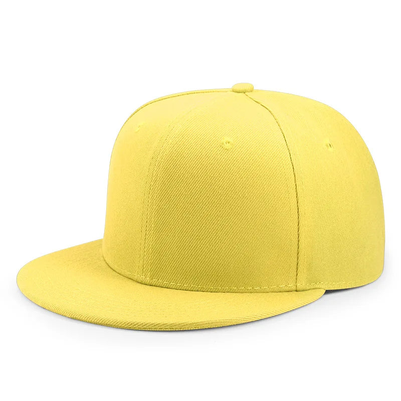Flat Peak Snapback Caps Lady Fashion Polyester Plain Men Hiphop Blank Sport Cap