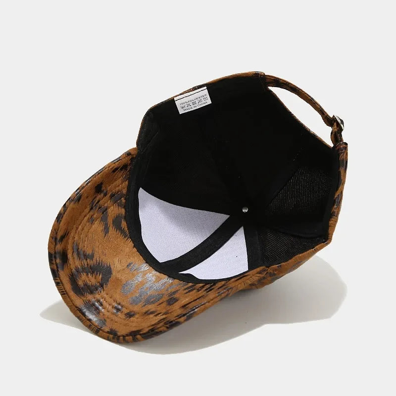 Four Seasons Polyester Leopard Print Casquette Baseball Cap
