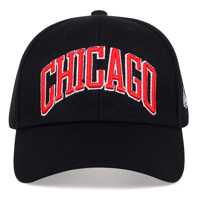 Unisex Chicago Letter Embroidery Baseball Cap Outdoor