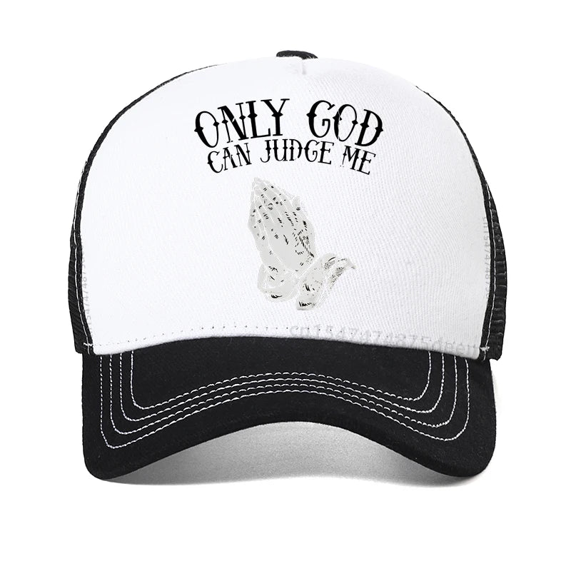 Only God can judge me Printed baseball cap Men's