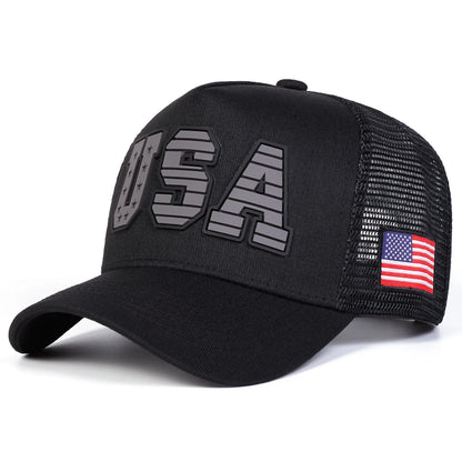 Unisex USA Letter Embroidery Baseball Net Caps Spring And Summer Outdoor