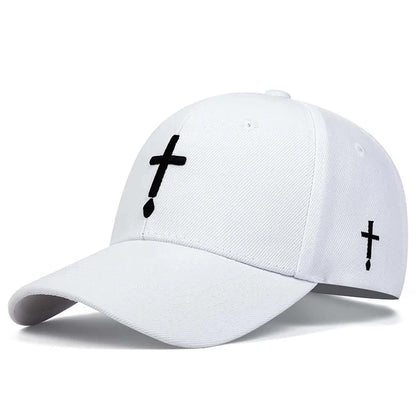 Unisex Simple Cross Water Drop Embroidery Baseball Caps