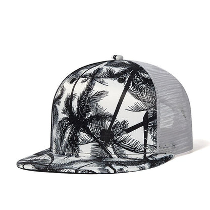 Hip-hop Flat Brim Baseball Cap Breathable Mesh Cap Spring Summer