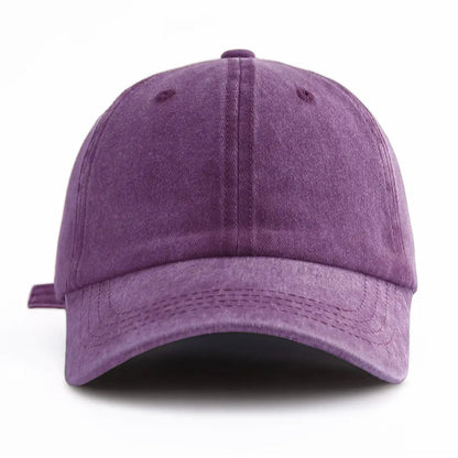 1pc Solid Color Washed Baseball Cap For Adults,  Minimalist Retro Style Casual Soft