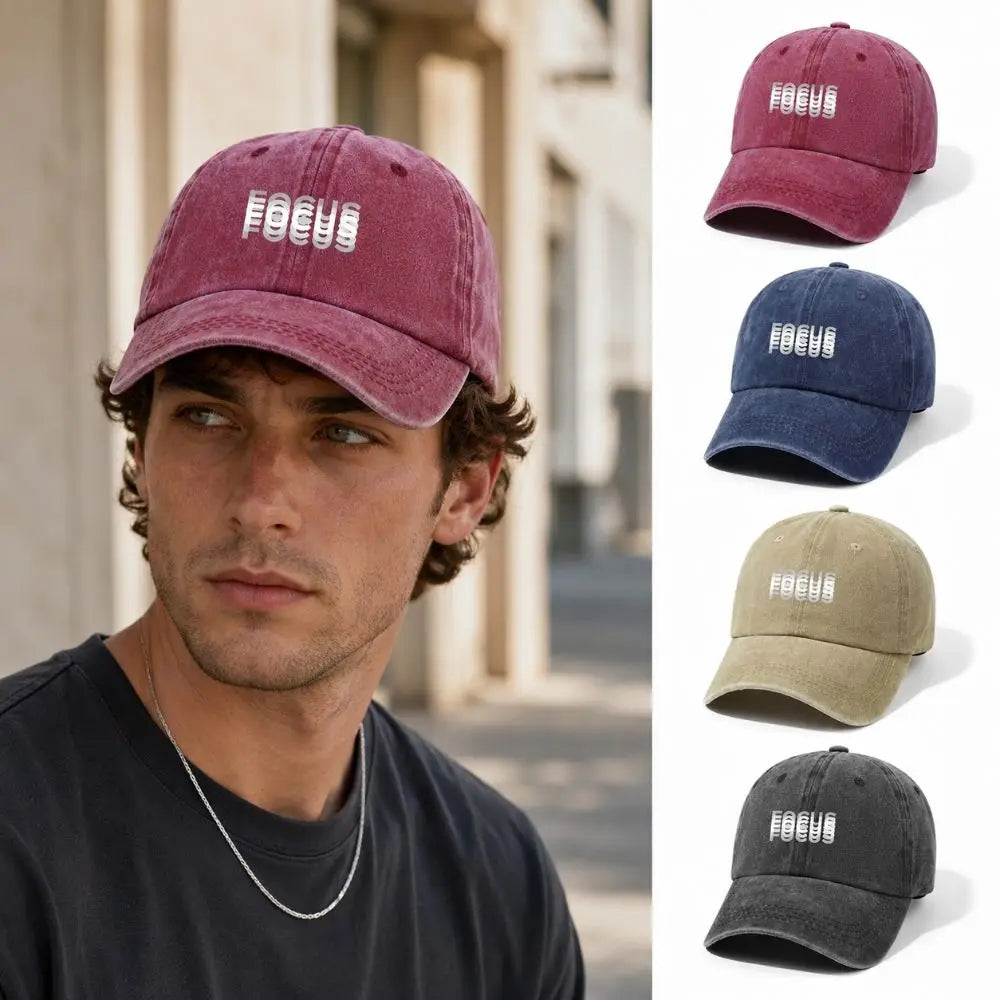 Minimal Letter Printed Baseball Cap Breathable Adjustable
