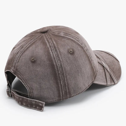 Japanese Retro Washed Distressed Denim Baseball Cap
