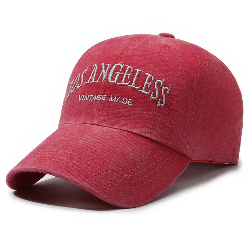 Vintage Distressed ”LOS ANGELESS“ Embroidered Baseball Cap