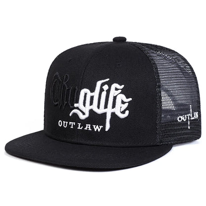 Personalized Fashion Webhat Thug Life Embroidered Hip Hop Hat