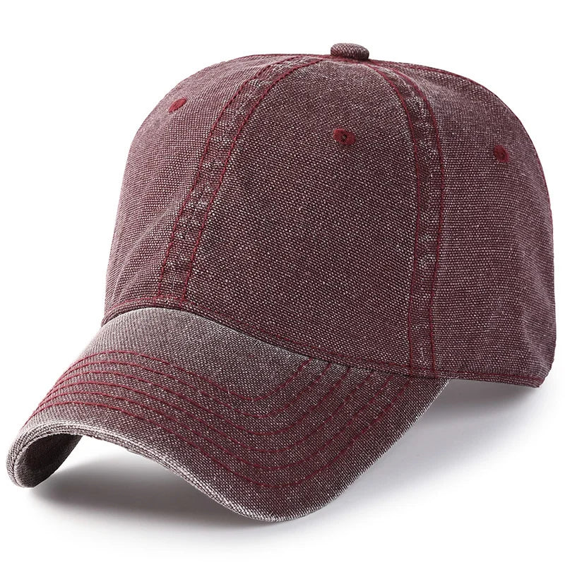 Denim Cotton Wash Snapback Hats Women Summer Sun Cap Big Head Man