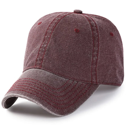 Denim Cotton Wash Snapback Hats Women Summer Sun Cap Big Head Man