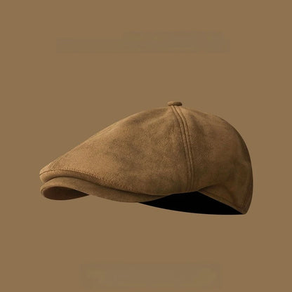Forward Hat Solid Color Retro British Style Newspaper Hat