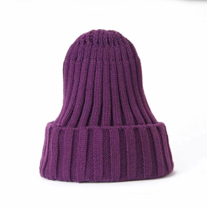 New Beanies Women Solid Knitted Warm Soft Trendy Hats