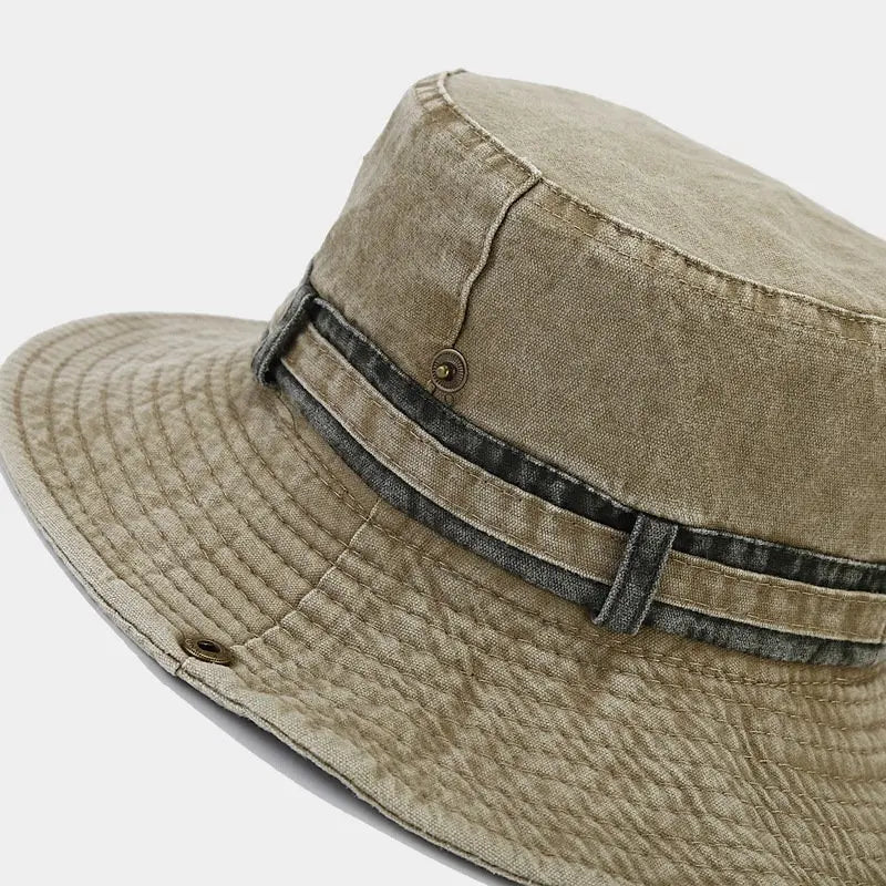 Spring Cotton Letter Embroidery Pattern Bucket Hat