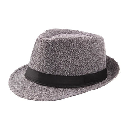 Trendy Wide Brim Men Straw Hat Women Summer Solid Color Fedoras Jazz Sun Cap